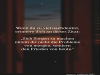 Wenn du zu viel nachdenkst