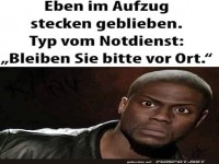 Aufzug-Abenteuer mal anders