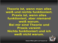 Theorie ist, wenn man alles wei� und nichts funktioniert