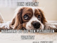 Wenn ich auf den Pizzaboten warte