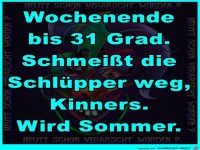 Am Wochenende wird es warm