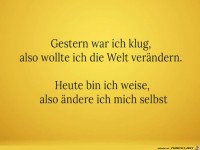 Gestern war ich klug
