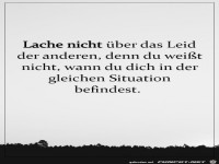 Lache nicht ber andere