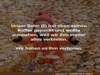 Ein lustiger Versuch auszuziehen