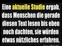 Lustige Studie ber Textlesen