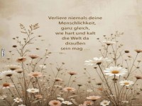 Verliere niemals deine Menschlichkeit