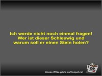 Ich werde nicht noch einmal fragen!