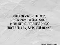 Wenn der Gesichtsausdruck alles sagt