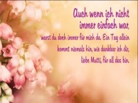 Auch wenn ich nicht immer einfach war