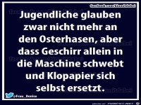 Jugendliche glauben an den Osterhasen