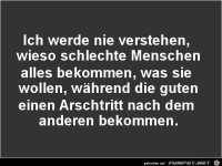 ich werde nie verstehen......