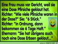 Eine Frau muss vor Gericht...