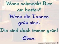 Wann schmeckt Bier...