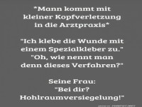 Wenn der Arzt zum Kleber greift