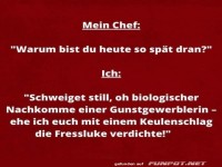 Wenn der Chef fragt und du kreativ antwortest