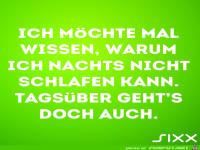Nicht schlafen