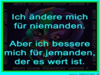Ich aendere mich...