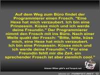 Auf dem Weg zum B�ro findet der Programmierer einen Frosch