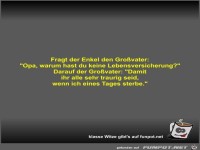Fragt der Enkel den Grovater