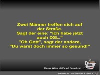 Zwei Männer treffen sich auf der Straße