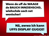 Der Bauch ist im Weg