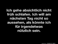 Gehe extra nicht früh schlafen