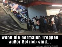 Treppe au�er Betrieb
