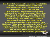 Ein Fernfahrer macht in einer Raststtte Pause