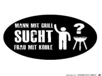 Mann mit Grill