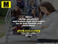 nimm nichts persoenlich