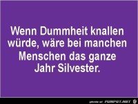 wenn Dummheit knallen knnte....