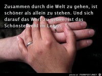 zusammen durch die Welt zu gehen.....