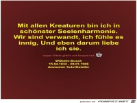 Mit allen Kreaturen bin ich in
schnster Seelenharmonie