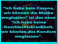 Wir beide brauchen keine Maske