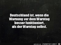 Die Warnung vor dem Warntag