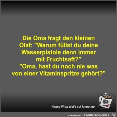 Die-Oma-fragt-den-kleinen-Olaf.jpg von Fossy