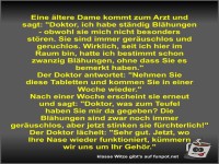 Eine �ltere Dame kommt zum Arzt und sagt