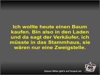 Ich wollte heute einen Baum kaufen