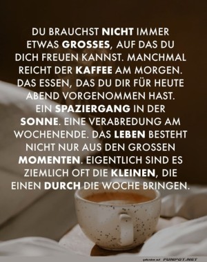 Kaffeetasse-und-Lebensweisheit:-Kleine-Freuden.jpg auf www.funpot.net
