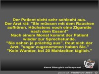 Der Patient sieht sehr schlecht aus