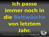 Bettw�sche von letztem Jahr