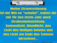 �berraschende Stromrechnung angekommen