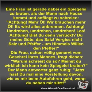 Eine-Frau-ist-gerade-dabei-ein-Spiegelei-zu-braten.jpg von Fossy