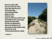 bevor du urteilen willst