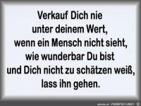 Verkaufe dich nicht unter Wert