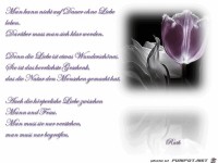 man kann nicht auf Dauer ohne Liebe leben