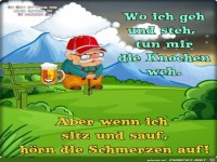Wo ich geh und steh,tun mir die Beine weh