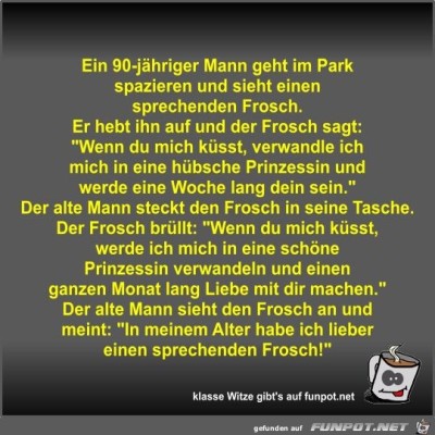 Ein-90-jähriger-Mann-geht-im-Park-spazieren-und-sieht-einen.jpg von Fossy