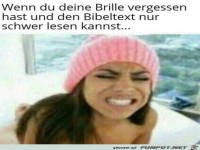 Brille vergessen