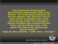 Ein prominenter Schauspieler berichtet den Anwesenden �ber